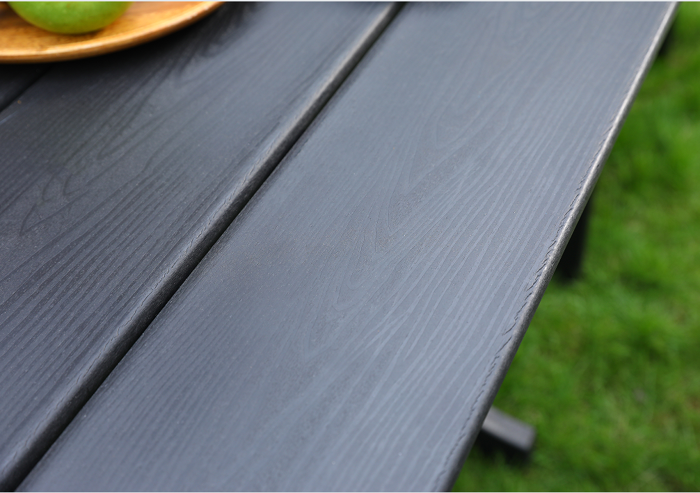 Nigrum HDPE VI-Pice Outdoor Dining Set cum Verticali Backrest