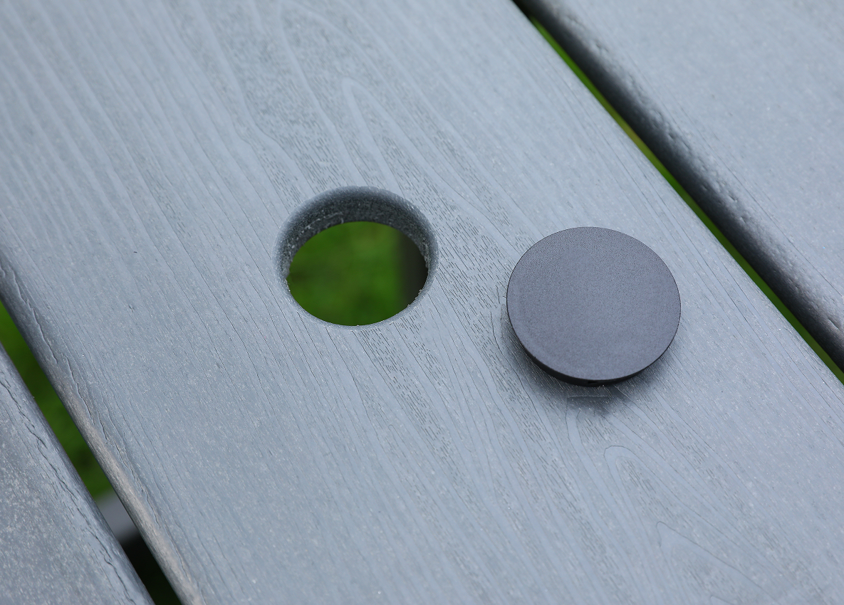 Grey HDPE VI-Pice Outdoor Dining Set cum Horizontali Backrest