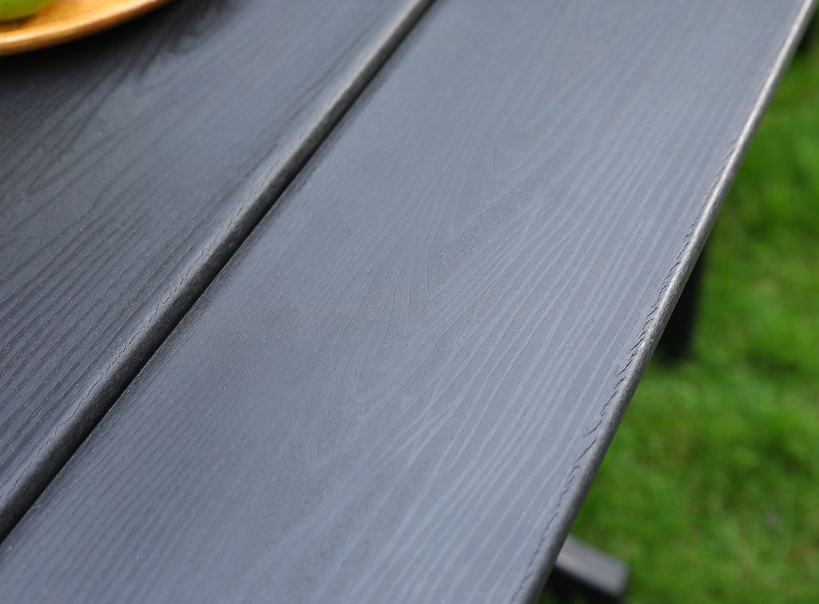 Grey HDPE Rectangularis Outdoor Tabula