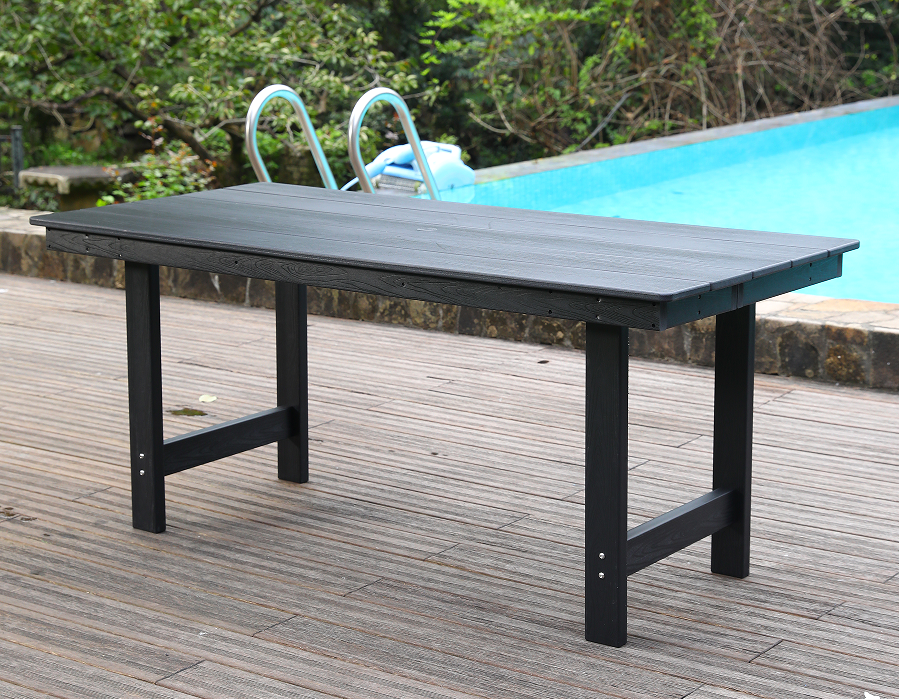 Profunda Black Beading HDPE Tabula rectangula