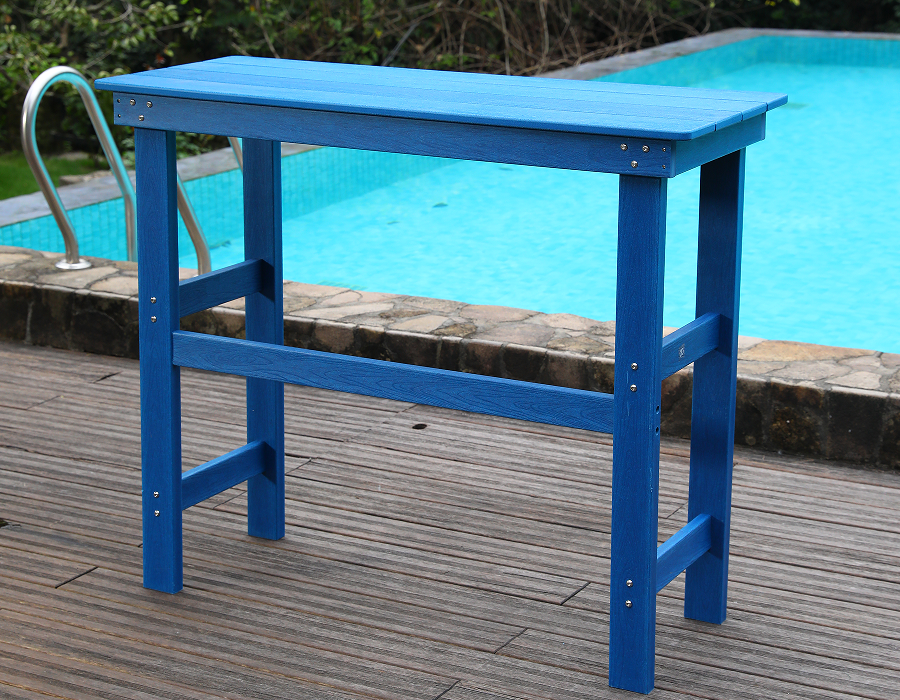 Coastal Blue HDPE High-Top Bar Dining Set