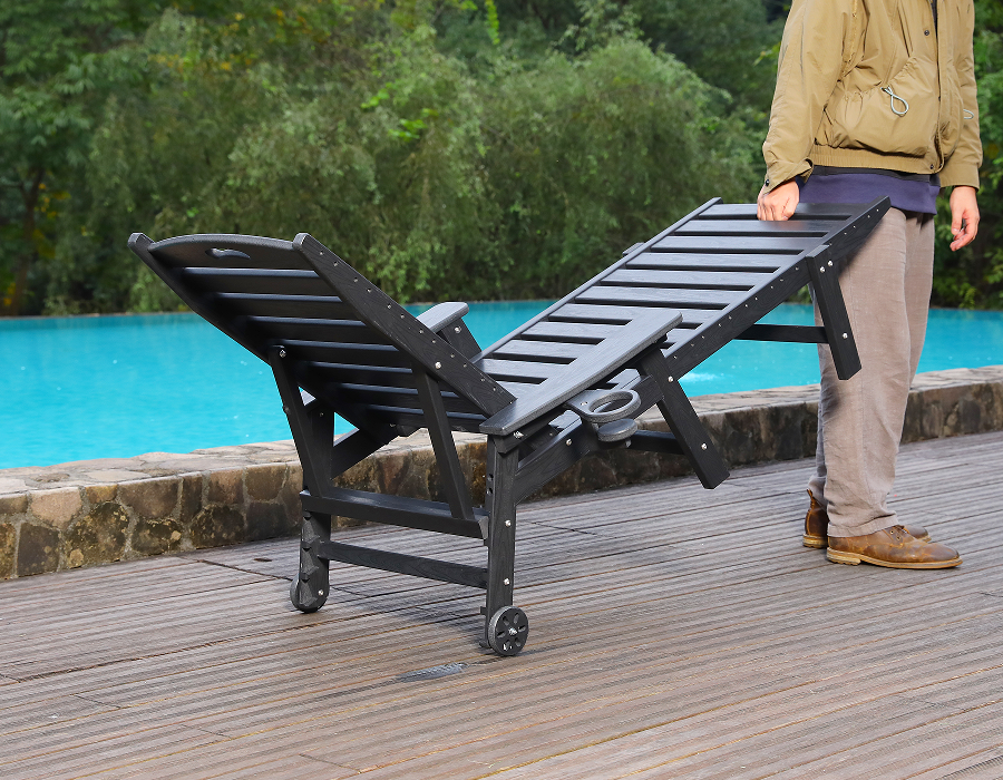 Tempestas Grey 2-Pack HDPE recubans Adirondack Lounge Set