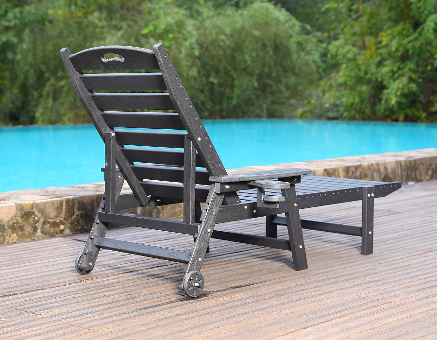 Tempestas Grey 2-Pack HDPE recubans Adirondack Lounge Set