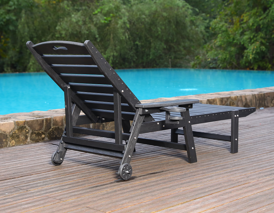 Tempestas Grey 2-Pack HDPE recubans Adirondack Lounge Set