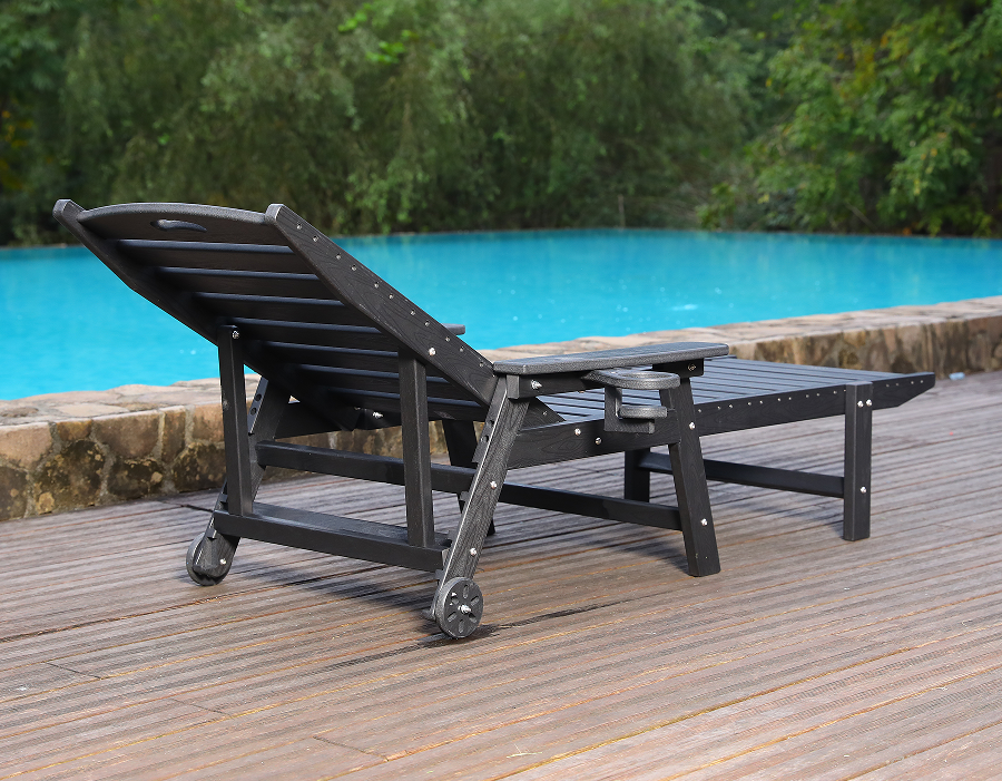 Tempestas Grey 2-Pack HDPE recubans Adirondack Lounge Set
