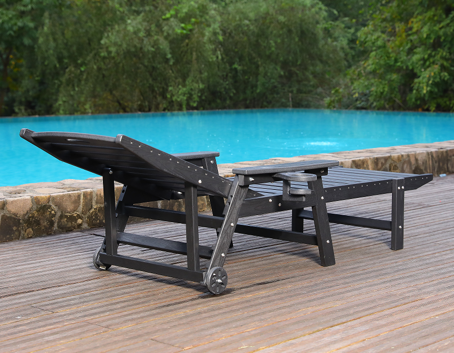 Tempestas Grey 2-Pack HDPE recubans Adirondack Lounge Set