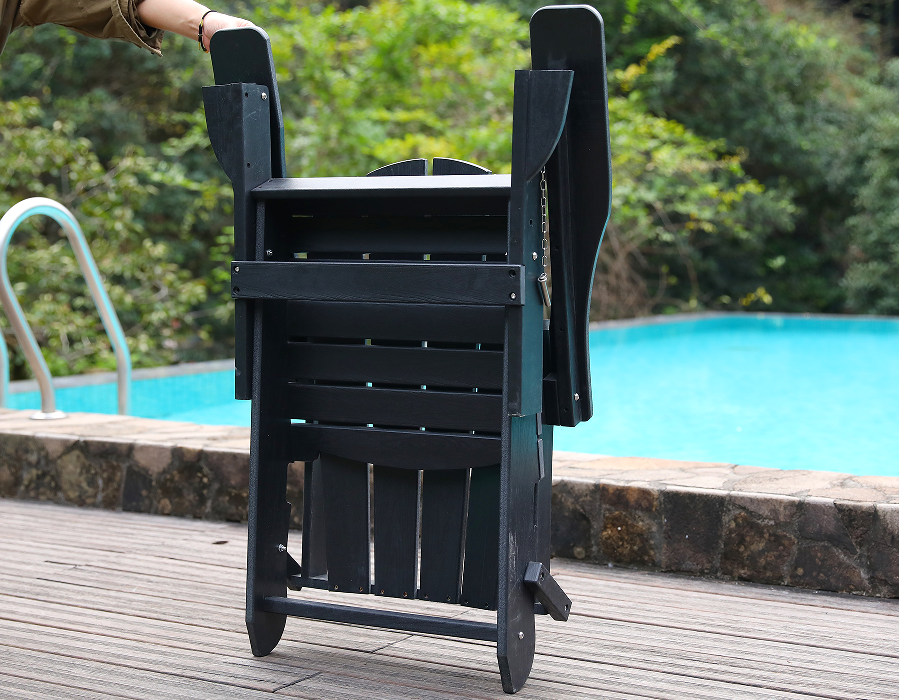 Black All-Tempestas HDPE Adirondack Rana Cathedra