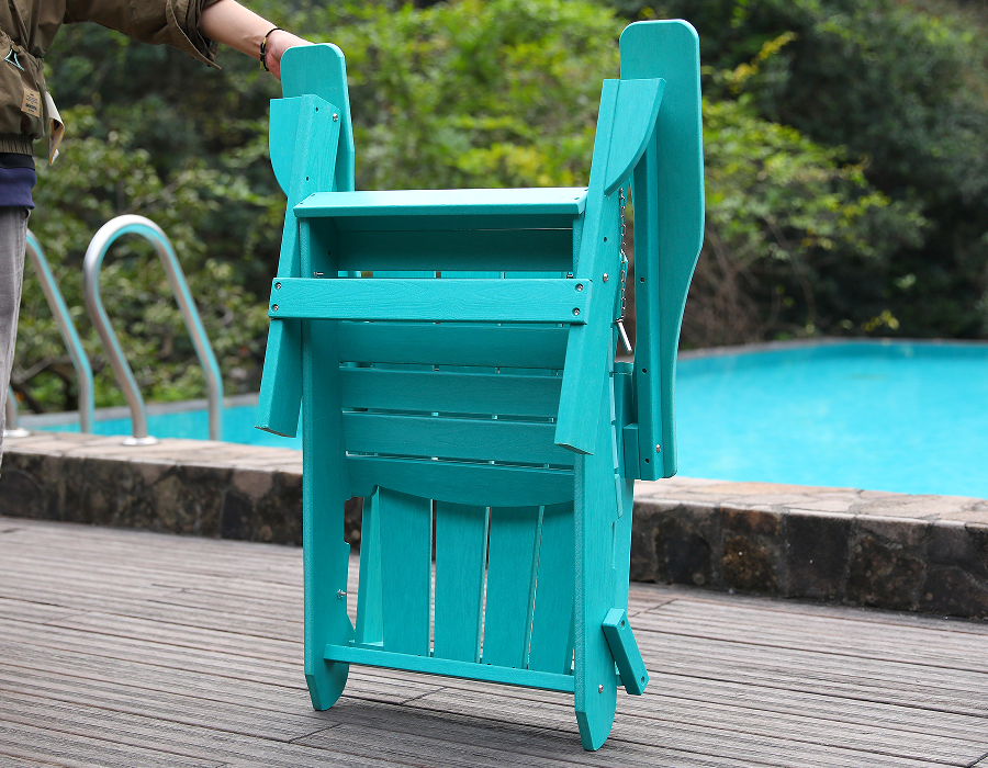 Vibrant Turquoise HDPE Rana Adirondack Chair