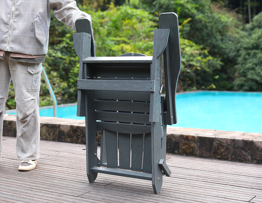 Tempestas Grey HDPE Adirondack Rana Cathedra - All-Tempestas