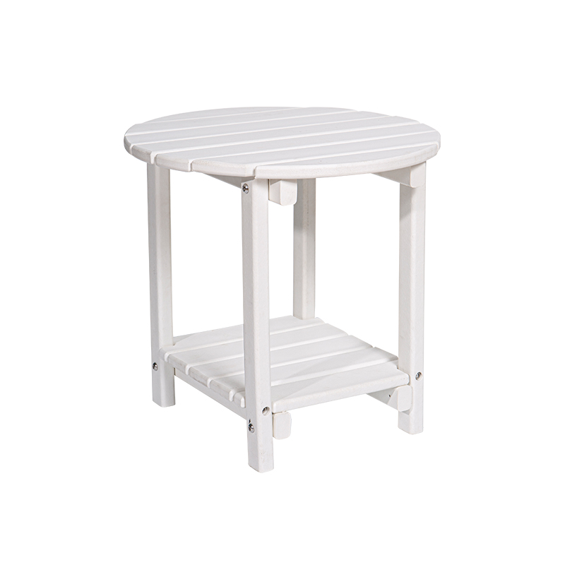 Alba lignum frumentum effectus Multi-functionalis Table HDPE Materia cum Quadrato Repono Rack