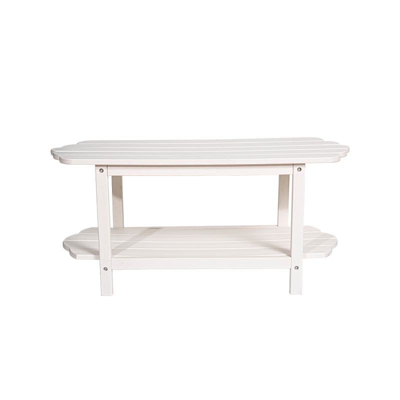 White Dura HDPE Mensa longa cum 304 Steel Conventus Cochleas