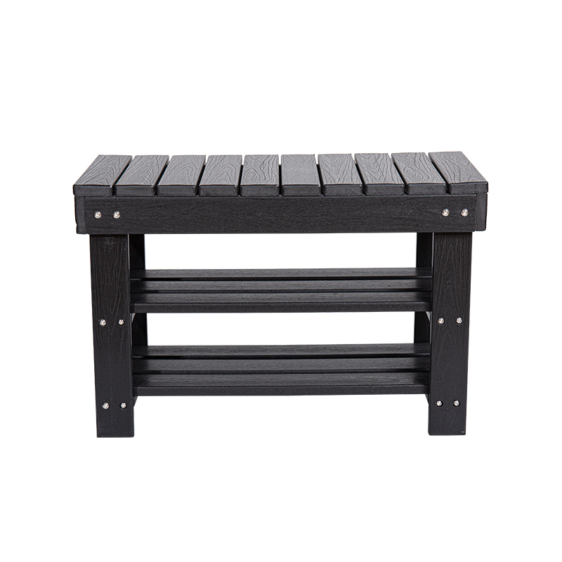 Nitens Black HDPE Three-Tier Long Mensam