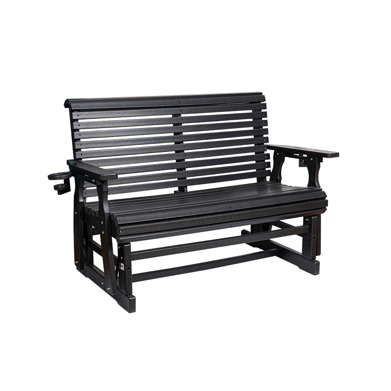 Tempestas resistens HDPE Outdoor Patio Glider Cathedra