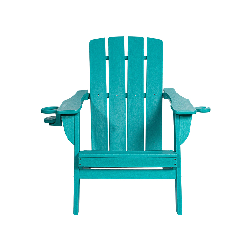 Lacus Blue Small HDPE Cathedra Adirondack cum Steel Hardware