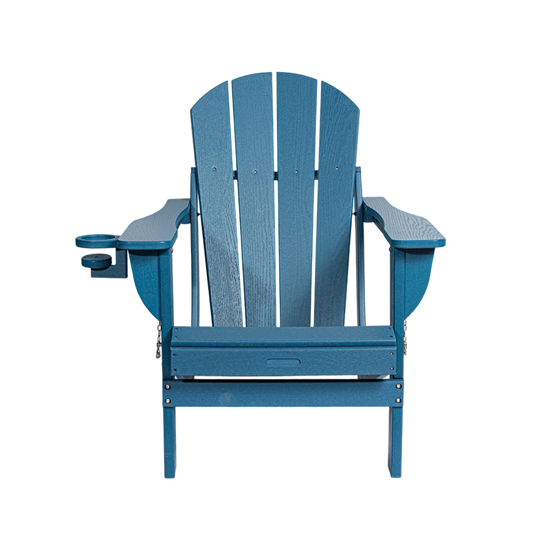 Navy Blue Wooden Adirondack Cathedra for Outdoor Patio